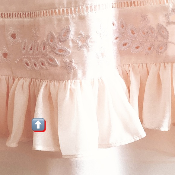 Rebecca Minkoff Prairie Embroidered Pinafore Ruffle Hem Bluff Dress Size Small - Picture 15 of 16